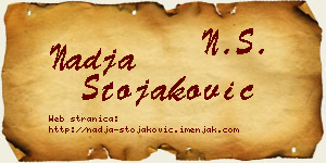 Nadja Stojaković vizit kartica